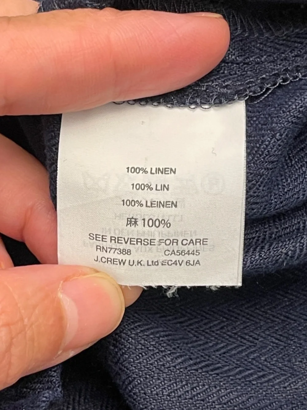 J Crew Linen Shorts Women's Size M Navy Blue Pockets Elastic Waist 3